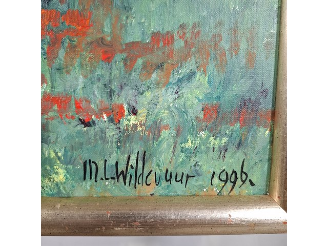 Schilderij, maya wildevuur, 1996 - afbeelding 6 van  8