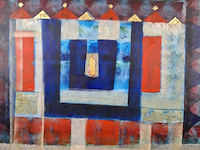 Schilderij, maya wildevuur, abstract, 1992 - afbeelding 1 van  7