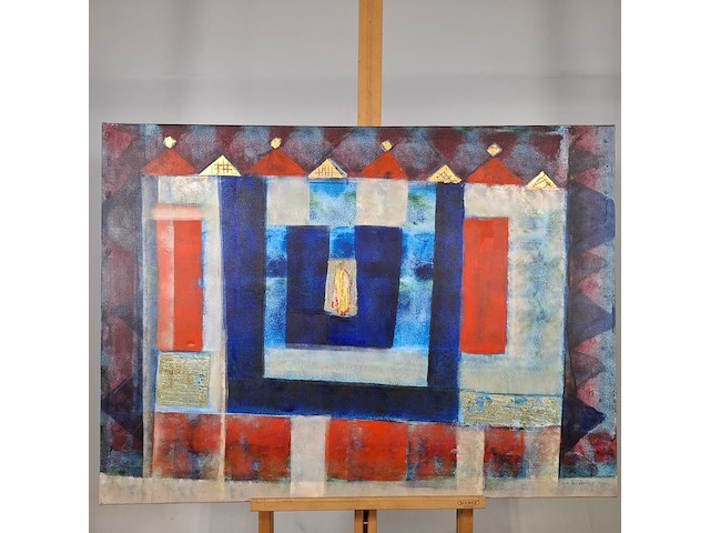 Schilderij, maya wildevuur, abstract, 1992 - afbeelding 2 van  7