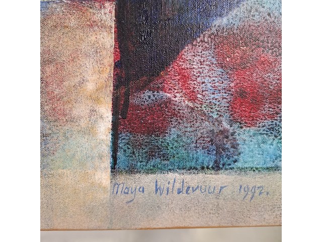 Schilderij, maya wildevuur, abstract, 1992 - afbeelding 5 van  7