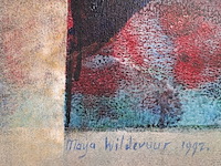 Schilderij, maya wildevuur, abstract, 1992 - afbeelding 5 van  7
