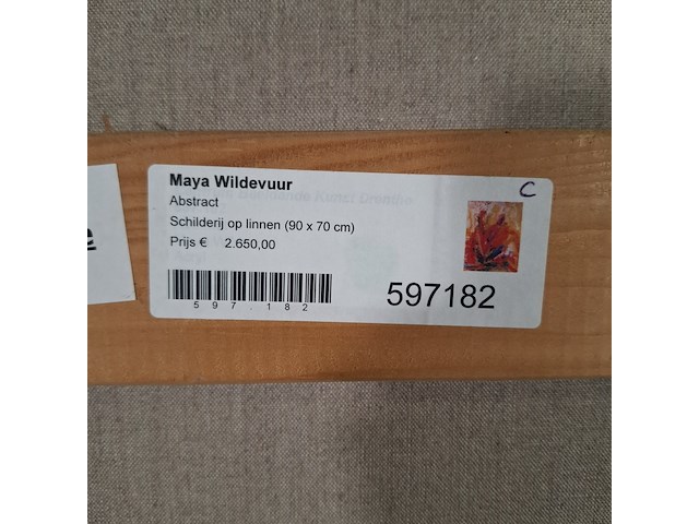 Schilderij, maya wildevuur, abstract, 1994 - afbeelding 2 van  10