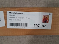 Schilderij, maya wildevuur, abstract, 1994 - afbeelding 2 van  10