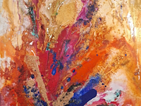 Schilderij, maya wildevuur, abstract, 1994