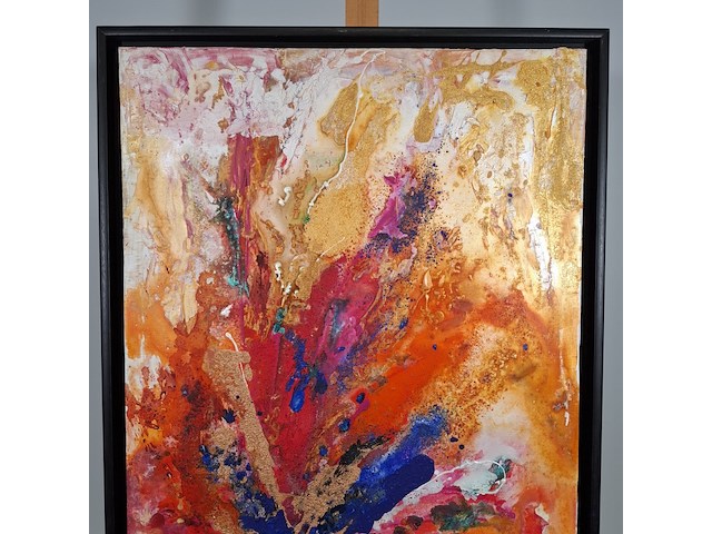 Schilderij, maya wildevuur, abstract, 1994 - afbeelding 4 van  10