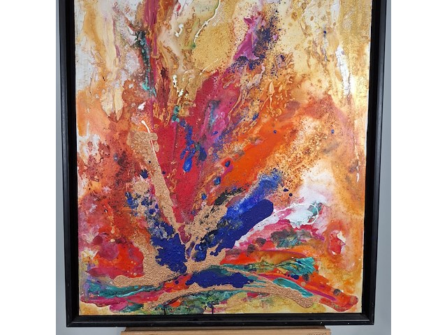 Schilderij, maya wildevuur, abstract, 1994 - afbeelding 5 van  10