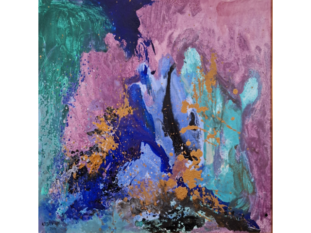 Schilderij, maya wildevuur, abstract, 2001 - afbeelding 1 van  9