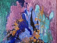 Schilderij, maya wildevuur, abstract, 2001 - afbeelding 1 van  9