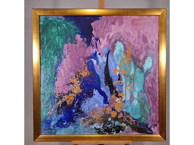 Schilderij, maya wildevuur, abstract, 2001 - afbeelding 2 van  9