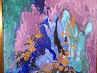Schilderij, maya wildevuur, abstract, 2001 - afbeelding 3 van  9