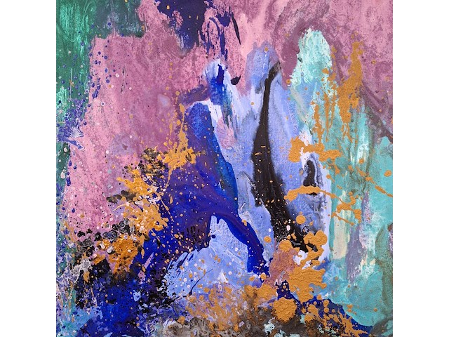 Schilderij, maya wildevuur, abstract, 2001 - afbeelding 4 van  9