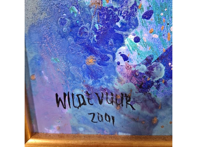 Schilderij, maya wildevuur, abstract, 2001 - afbeelding 5 van  9