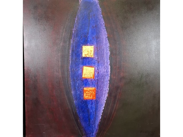 Schilderij, maya wildevuur, abstract - afbeelding 2 van  5