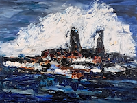 Schilderij, maya wildevuur, acille tanta, 1995