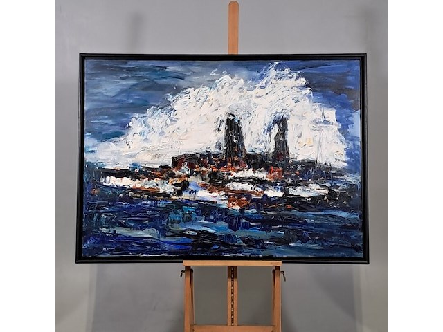 Schilderij, maya wildevuur, acille tanta, 1995 - afbeelding 2 van  6