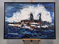 Schilderij, maya wildevuur, acille tanta, 1995 - afbeelding 2 van  6