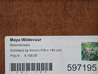 Schilderij, maya wildevuur, bloemenveld, 1991 - afbeelding 7 van  7
