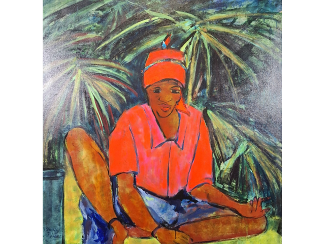Schilderij, maya wildevuur, botswana, 2000 - afbeelding 1 van  7