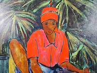 Schilderij, maya wildevuur, botswana, 2000 - afbeelding 1 van  7