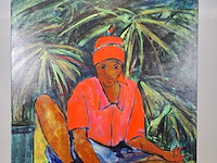 Schilderij, maya wildevuur, botswana, 2000 - afbeelding 2 van  7