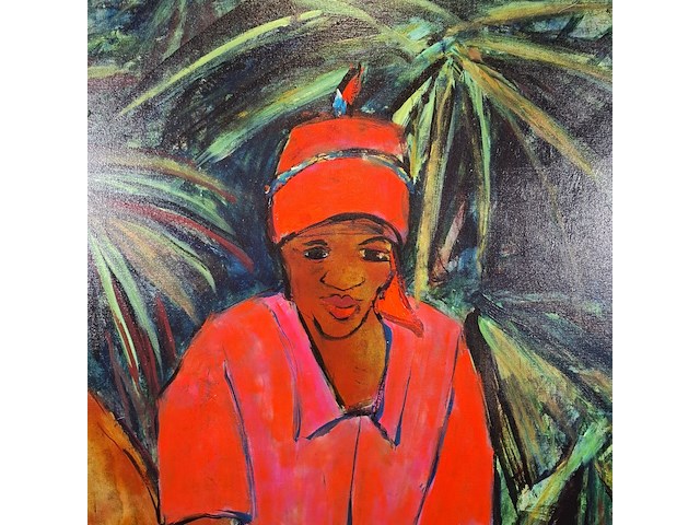 Schilderij, maya wildevuur, botswana, 2000 - afbeelding 4 van  7