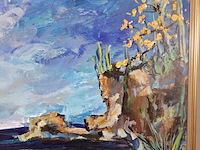 Schilderij, maya wildevuur, curaçao kleine knip, 2001 - afbeelding 4 van  7