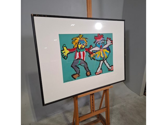 Schilderij, maya wildevuur, figuren, 2003 - afbeelding 2 van  8