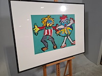 Schilderij, maya wildevuur, figuren, 2003 - afbeelding 2 van  8