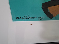 Schilderij, maya wildevuur, figuren, 2003 - afbeelding 4 van  8