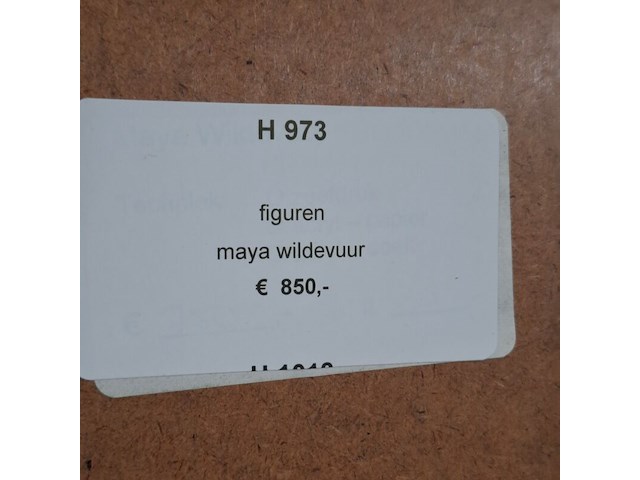 Schilderij, maya wildevuur, figuren, 2003 - afbeelding 7 van  8