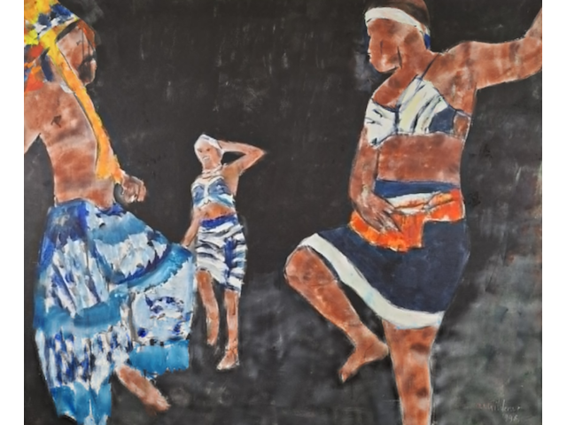 Schilderij, maya wildevuur, gambia - afbeelding 1 van  9