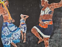 Schilderij, maya wildevuur, gambia - afbeelding 1 van  9