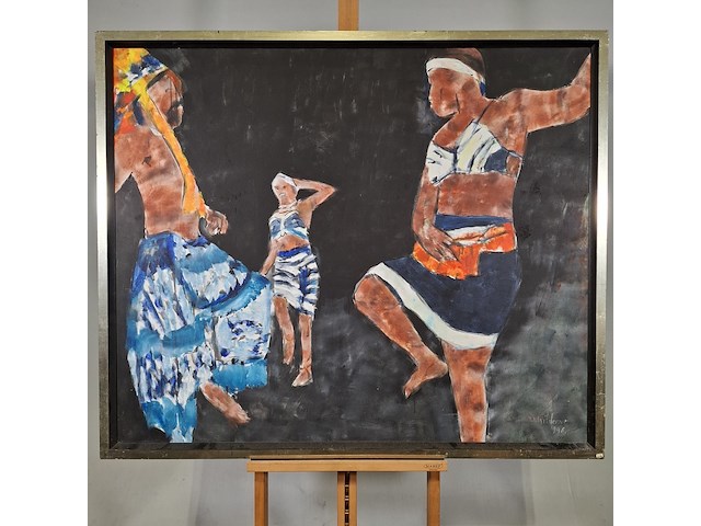 Schilderij, maya wildevuur, gambia - afbeelding 2 van  9