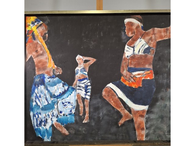 Schilderij, maya wildevuur, gambia - afbeelding 3 van  9