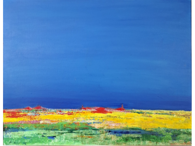 Schilderij, maya wildevuur, horizon, 1995 - afbeelding 1 van  10