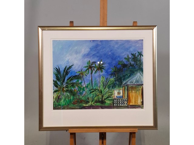 Schilderij, maya wildevuur, landschap, 1998 - afbeelding 1 van  6