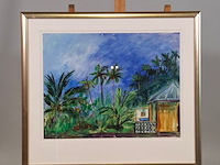 Schilderij, maya wildevuur, landschap, 1998 - afbeelding 1 van  6