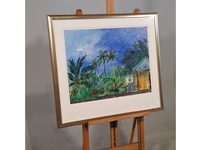 Schilderij, maya wildevuur, landschap, 1998 - afbeelding 2 van  6