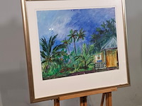 Schilderij, maya wildevuur, landschap, 1998 - afbeelding 2 van  6
