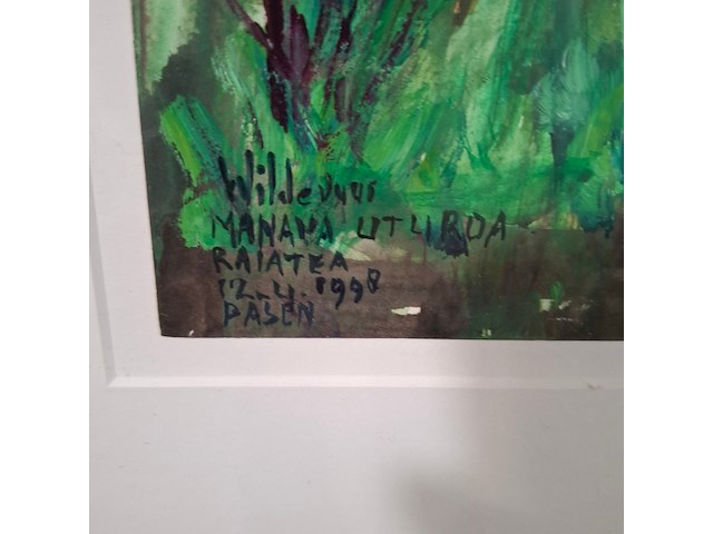 Schilderij, maya wildevuur, landschap, 1998 - afbeelding 4 van  6