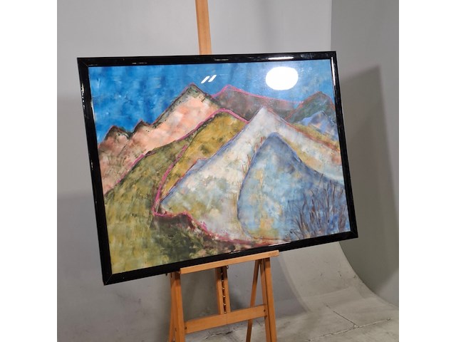 Schilderij, maya wildevuur, landschap - afbeelding 2 van  7