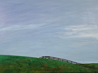 Schilderij, maya wildevuur, landschap/de dijk - afbeelding 1 van  9