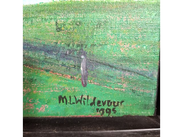 Schilderij, maya wildevuur, landschap/de dijk - afbeelding 5 van  9