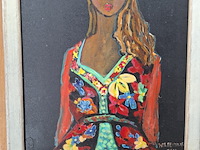Schilderij, maya wildevuur, meisje, 2010 - afbeelding 5 van  10
