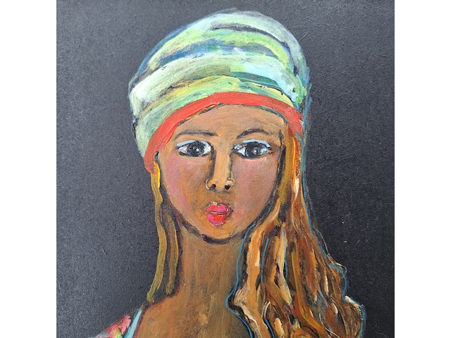 Schilderij, maya wildevuur, meisje, 2010 - afbeelding 9 van  10