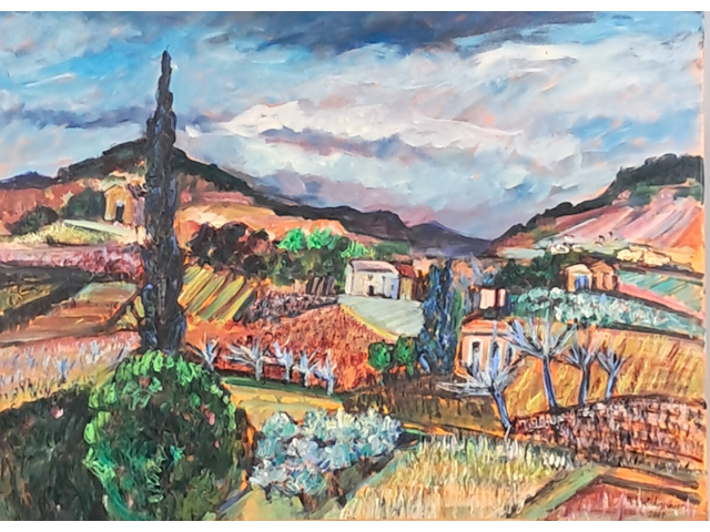 Schilderij, maya wildevuur, mirabel aux baronnies, 2000 - afbeelding 1 van  7
