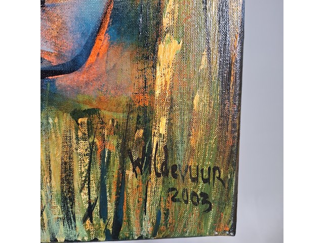 Schilderij, maya wildevuur, neushoorn, 2003 - afbeelding 5 van  7