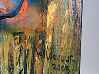 Schilderij, maya wildevuur, neushoorn, 2003 - afbeelding 5 van  7