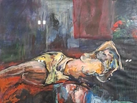Schilderij, maya wildevuur, nirala, 1991