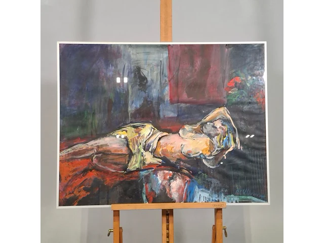 Schilderij, maya wildevuur, nirala, 1991 - afbeelding 2 van  8